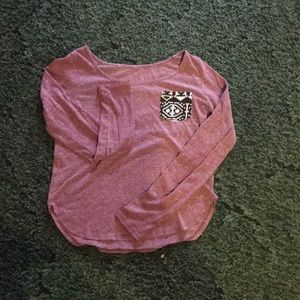 Cute kids bohemian maroon T-shirt